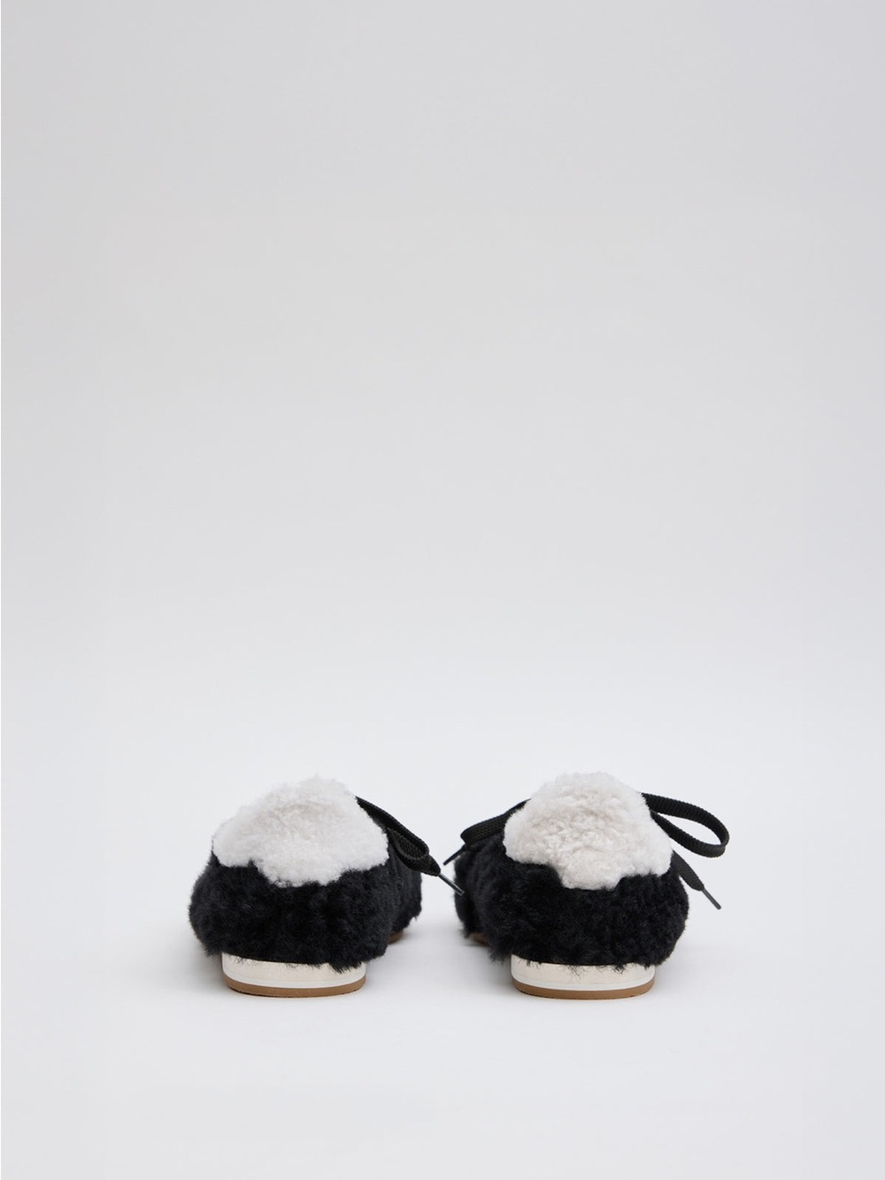 TIBI Teddy Shearling Seth Sneaker Black White Size 36 - Picture 5 of 14